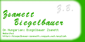 zsanett biegelbauer business card